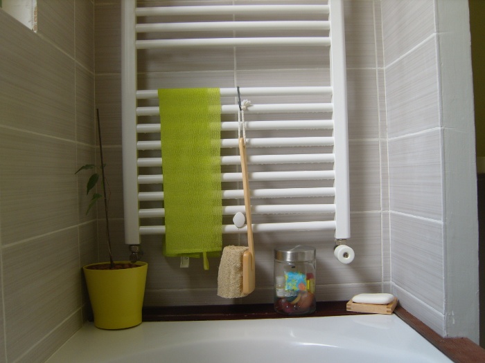 baignoire seche serviettes