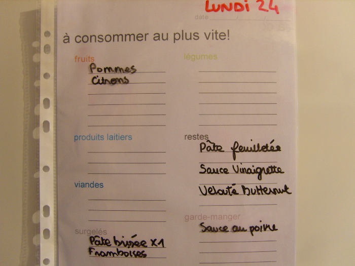 Pdf aide pour gérer ses stocks/cuisine