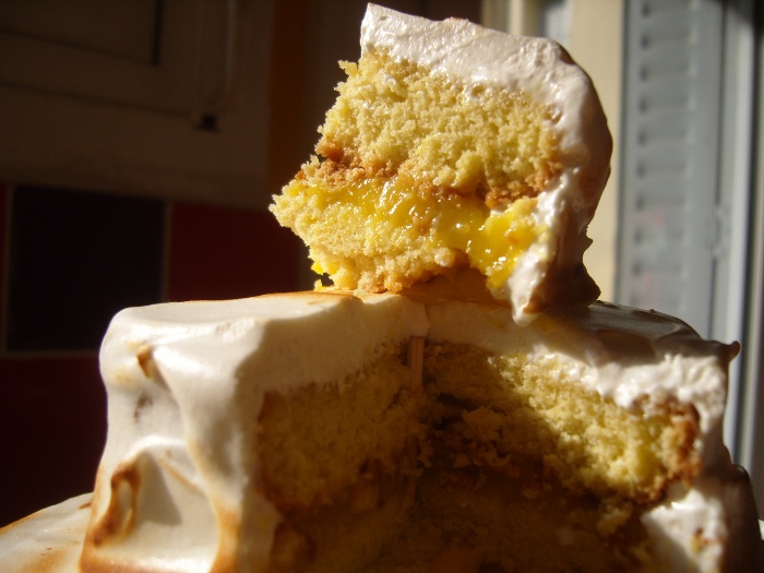 Génoise au citron meringuée