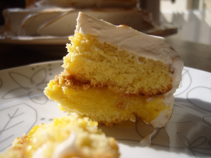 Génoise au citron meringuée