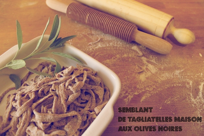 tagliatelles aux olives noires // dmes.fr //